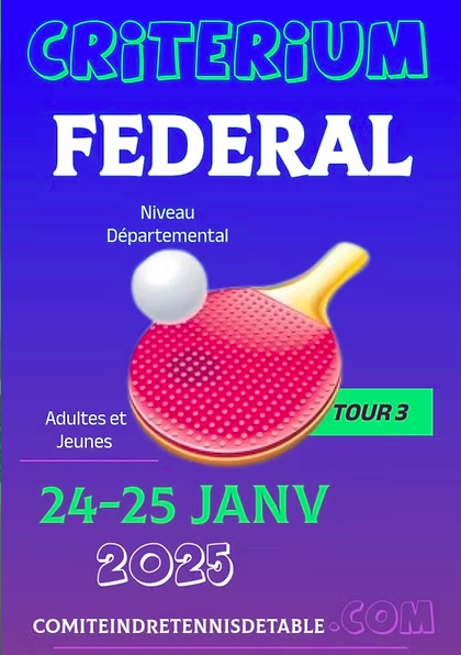 Petit retour sur le critérium fédéral niveau départemental